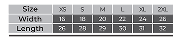 Sizing Chart