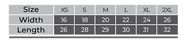 Sizing Chart